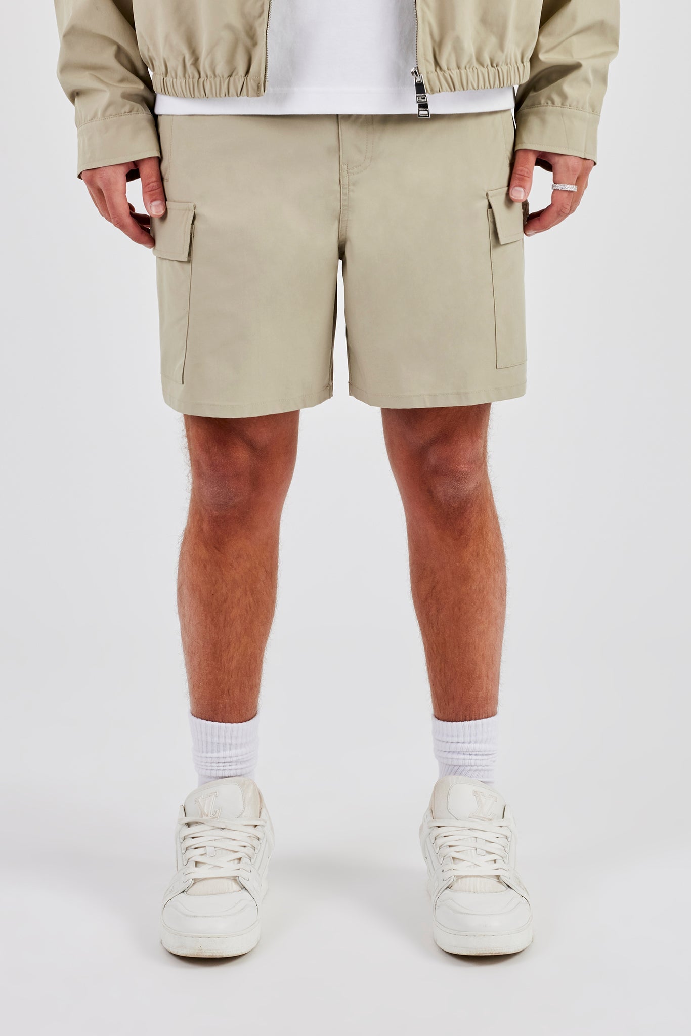 Relaxed Cargo Short - Stone